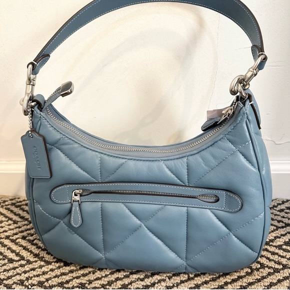 Coach Teri Hobo Quilted Diamond Crossbody/Shoulder Bag NWT Retail $528 - Picture 3 of 9